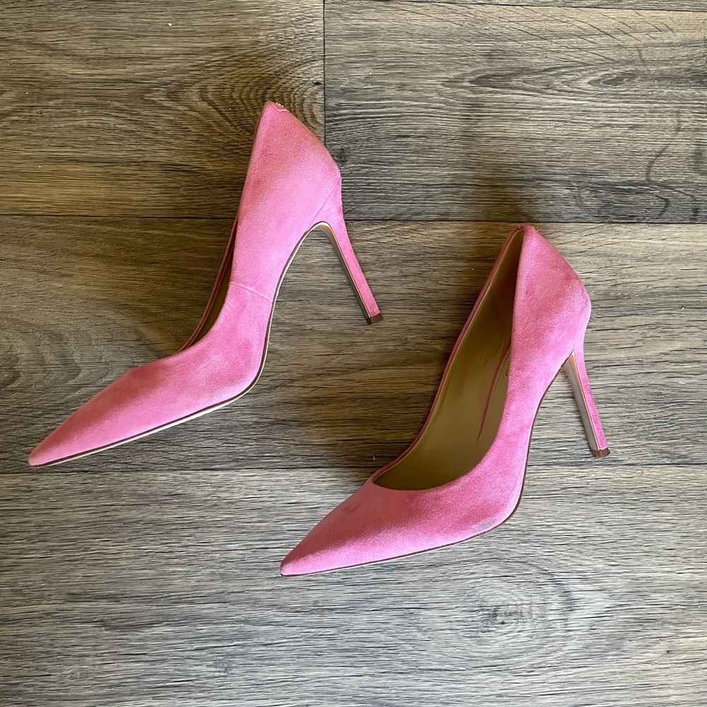 Pink Suede Sam Edelman Pointed Toe Heels